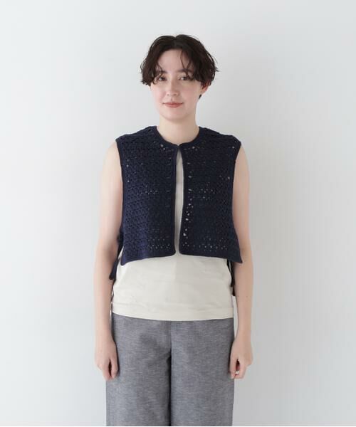 human woman / ヒューマンウーマン ニット・セーター | ◆コットンクロシェベスト | 詳細12