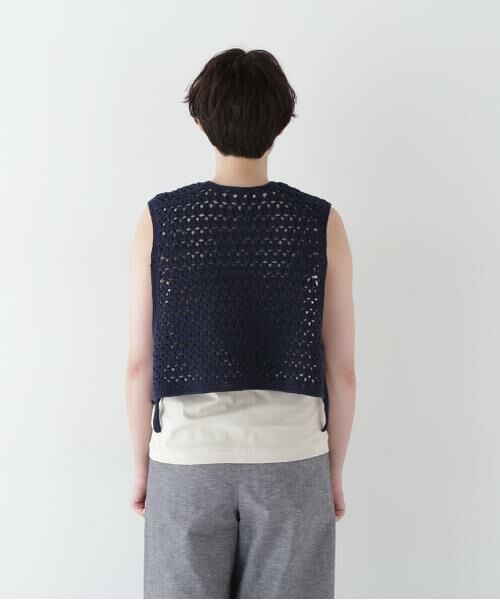 human woman / ヒューマンウーマン ニット・セーター | ◆コットンクロシェベスト | 詳細13