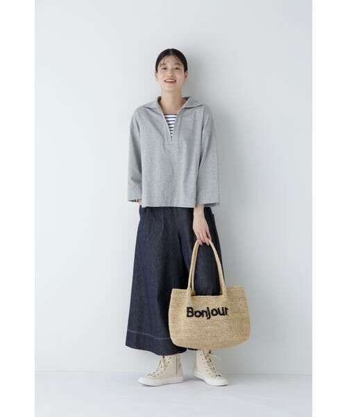 human woman / ヒューマンウーマン バッグ | ◆Bonjourラフィアバッグ | 詳細2