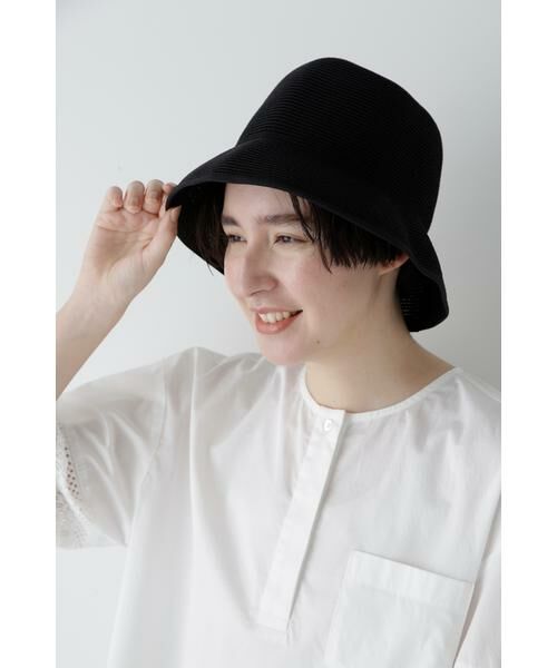 human woman/ヒューマンウーマン ◆ウォッシャブルハット ブラック FR human woman/ヒューマンウーマン ◆ウォッシャブルハット ブラック FR