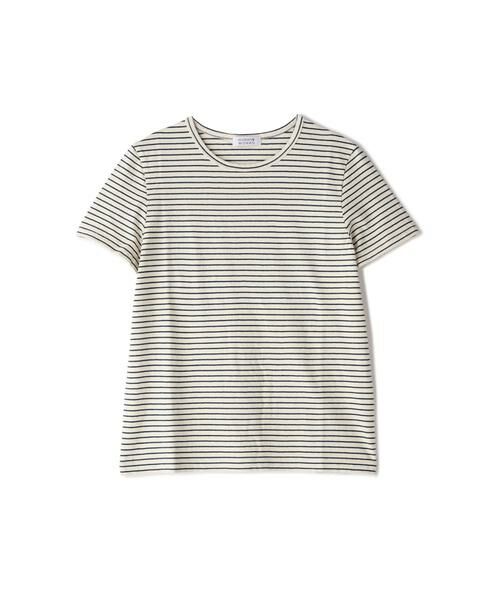 human woman / ヒューマンウーマン カットソー | ＯＴ　ラフィボーダーＴ | 詳細1