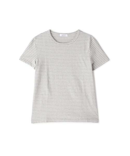 human woman / ヒューマンウーマン カットソー | ＯＴ　ラフィボーダーＴ | 詳細4