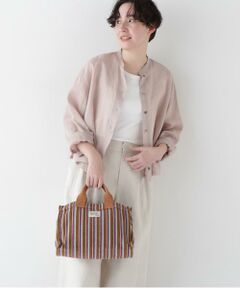 human woman / ヒューマンウーマン シャツ・ブラウス | ◆ラミーバンドカラーシャツブラウス