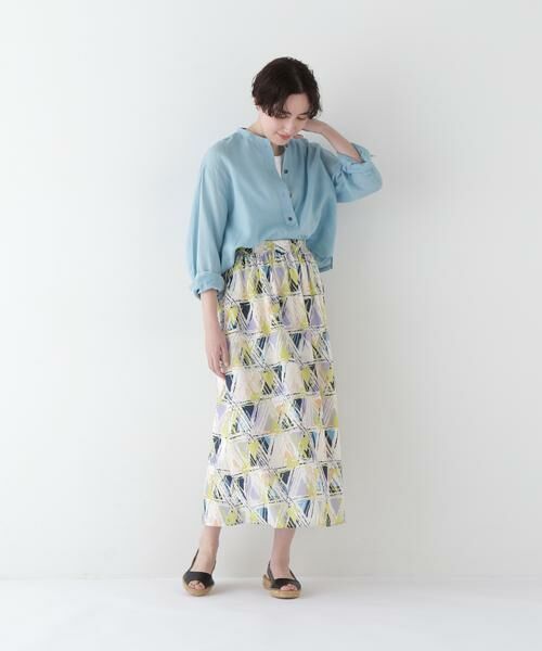 human woman / ヒューマンウーマン シャツ・ブラウス | ◆ラミーバンドカラーシャツブラウス | 詳細2