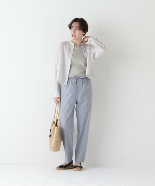 human woman / ヒューマンウーマン シャツ・ブラウス | ◆ラミーバンドカラーシャツブラウス | 詳細25