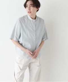 human woman / ヒューマンウーマン シャツ・ブラウス | ◆ストライプローンカレンダードルマンボザムシャツ