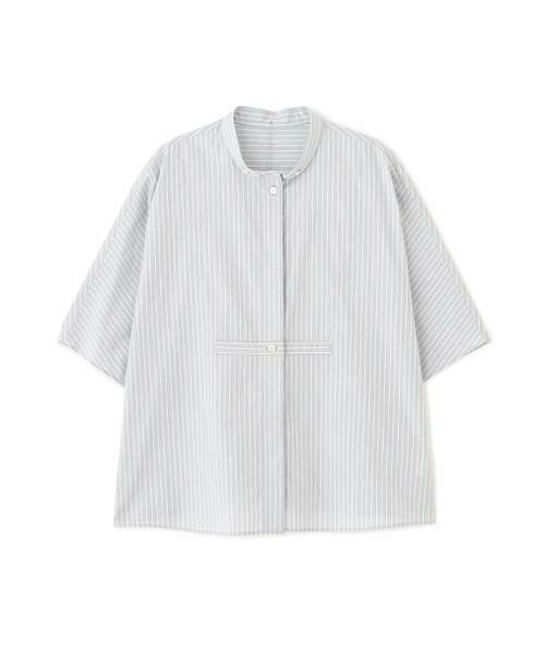 human woman / ヒューマンウーマン シャツ・ブラウス | ◆ストライプローンカレンダードルマンボザムシャツ | 詳細1