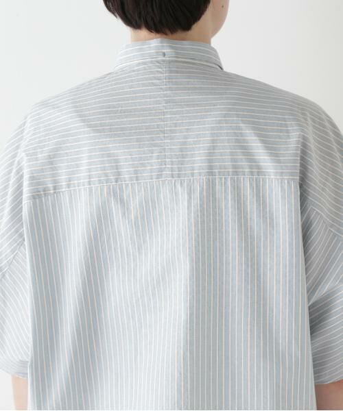 human woman / ヒューマンウーマン シャツ・ブラウス | ◆ストライプローンカレンダードルマンボザムシャツ | 詳細10
