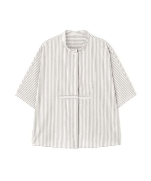 human woman / ヒューマンウーマン シャツ・ブラウス | ◆ストライプローンカレンダードルマンボザムシャツ | 詳細12