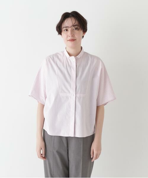 human woman / ヒューマンウーマン シャツ・ブラウス | ◆ストライプローンカレンダードルマンボザムシャツ | 詳細19