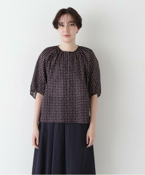 human woman / ヒューマンウーマン シャツ・ブラウス | ◆プリントギャザーブラウス | 詳細4