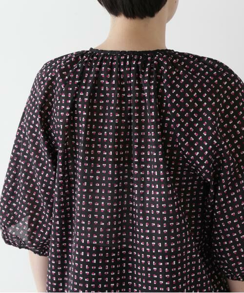 human woman / ヒューマンウーマン シャツ・ブラウス | ◆プリントギャザーブラウス | 詳細9