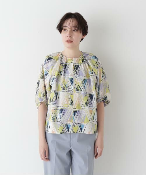 human woman / ヒューマンウーマン シャツ・ブラウス | ◆プリントギャザーブラウス | 詳細14