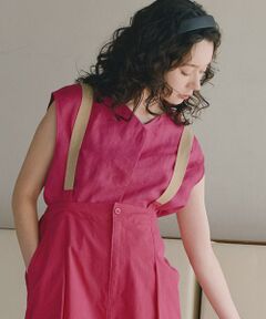 human woman / ヒューマンウーマン シャツ・ブラウス | ◆リネンボックスブラウス