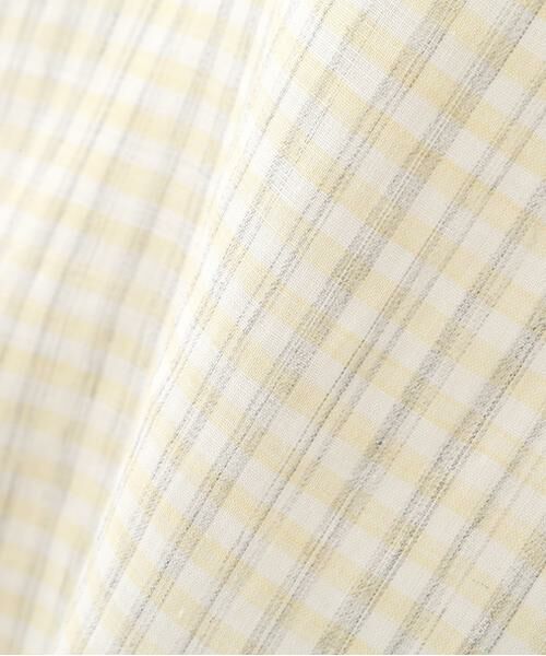 human woman / ヒューマンウーマン シャツ・ブラウス | ◆ラミーバンドカラーギンガムシャツブラウス | 詳細16