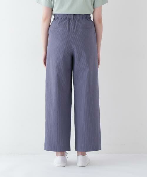 human woman / ヒューマンウーマン パンツ | ◆シアサッカーストライプセミワイドパンツ | 詳細6
