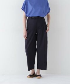 human woman / ヒューマンウーマン パンツ | ◆ドビーストレッチワンタックセミワイドパンツ