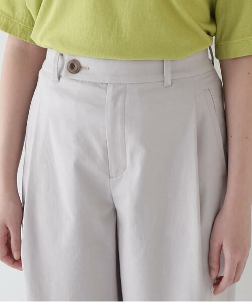 human woman / ヒューマンウーマン パンツ | ◆ドビーストレッチワンタックセミワイドパンツ | 詳細11