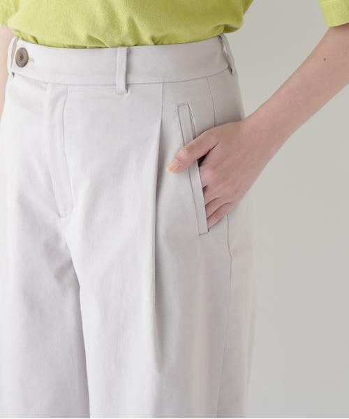 human woman / ヒューマンウーマン パンツ | ◆ドビーストレッチワンタックセミワイドパンツ | 詳細12