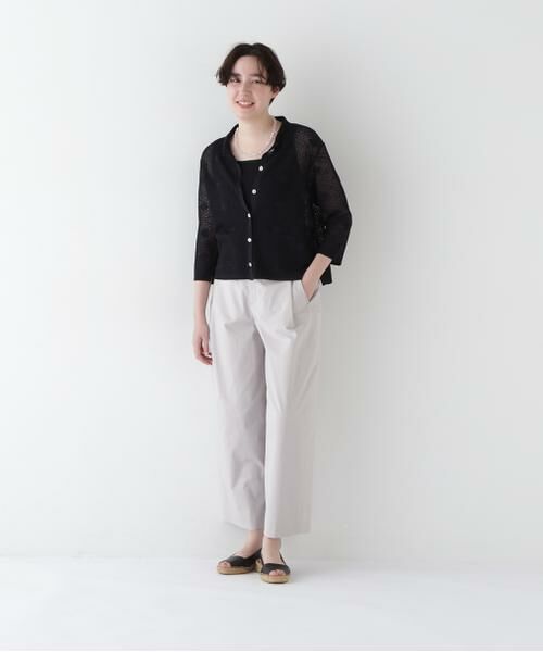 human woman / ヒューマンウーマン パンツ | ◆ドビーストレッチワンタックセミワイドパンツ | 詳細5