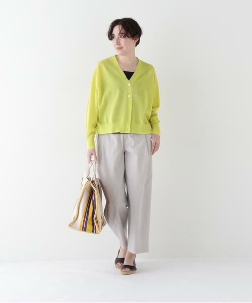 human woman / ヒューマンウーマン パンツ | ◆ドビーストレッチワンタックセミワイドパンツ | 詳細6