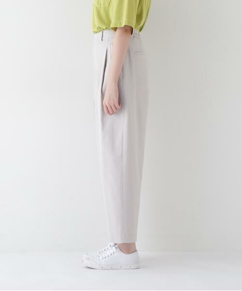 human woman / ヒューマンウーマン パンツ | ◆ドビーストレッチワンタックセミワイドパンツ | 詳細9