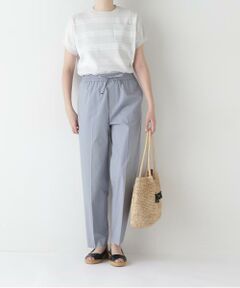 human woman / ヒューマンウーマン パンツ | 【接触冷感】ポプリンストレッチドローストリングテーパードパンツ