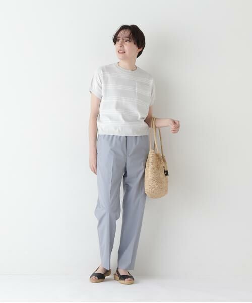 human woman / ヒューマンウーマン パンツ | 【接触冷感】ポプリンストレッチドローストリングテーパードパンツ | 詳細2