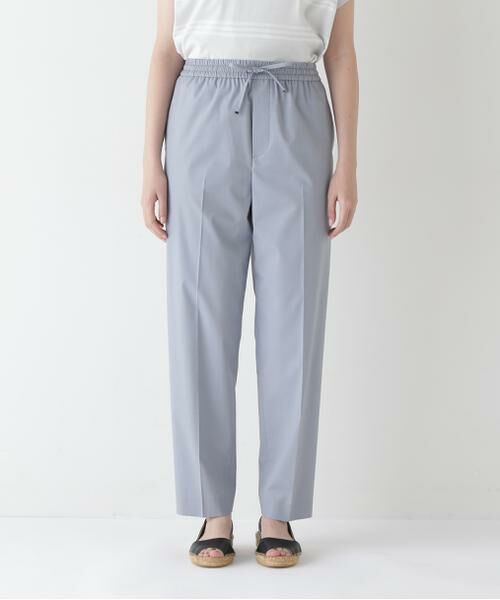 human woman / ヒューマンウーマン パンツ | 【接触冷感】ポプリンストレッチドローストリングテーパードパンツ | 詳細6