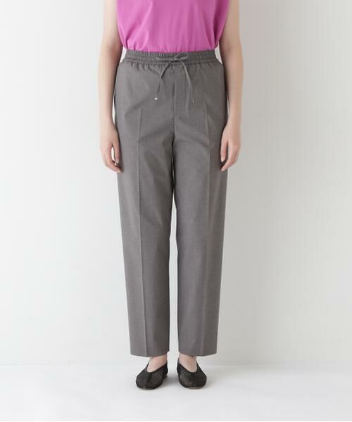 human woman / ヒューマンウーマン パンツ | 【接触冷感】ポプリンストレッチドローストリングテーパードパンツ | 詳細14