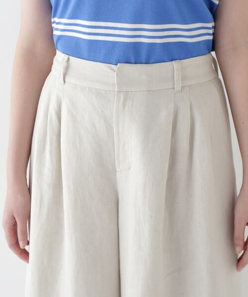 human woman / ヒューマンウーマン パンツ | ◆リネンタック入りバギーパンツ | 詳細10