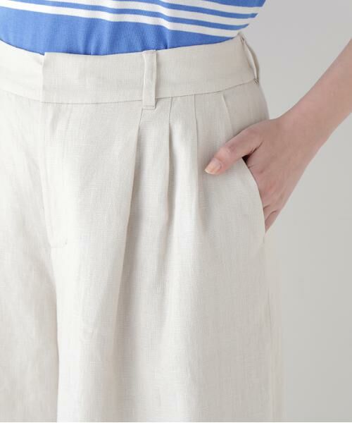 human woman / ヒューマンウーマン パンツ | ◆リネンタック入りバギーパンツ | 詳細11