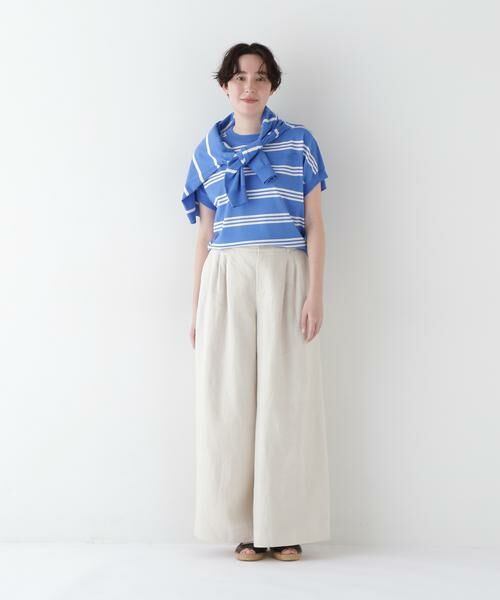 human woman / ヒューマンウーマン パンツ | ◆リネンタック入りバギーパンツ | 詳細2