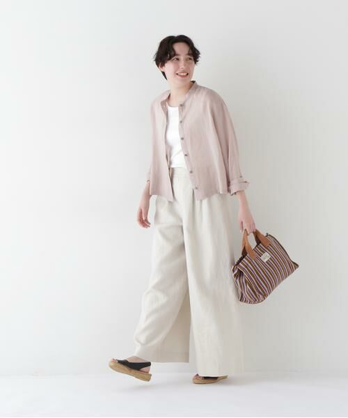 human woman / ヒューマンウーマン パンツ | ◆リネンタック入りバギーパンツ | 詳細5