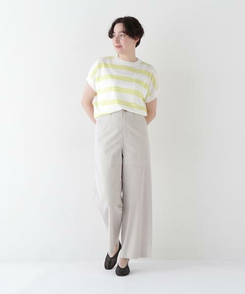 human woman / ヒューマンウーマン パンツ | ◆リネンタック入りバギーパンツ | 詳細6