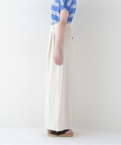 human woman / ヒューマンウーマン パンツ | ◆リネンタック入りバギーパンツ | 詳細8