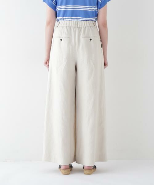 human woman / ヒューマンウーマン パンツ | ◆リネンタック入りバギーパンツ | 詳細9