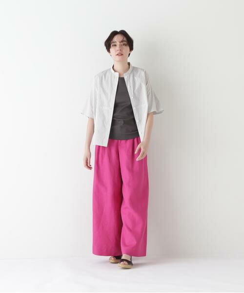 human woman / ヒューマンウーマン パンツ | ◆リネンタック入りバギーパンツ | 詳細17