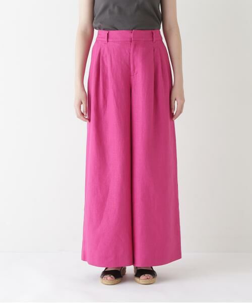 human woman / ヒューマンウーマン パンツ | ◆リネンタック入りバギーパンツ | 詳細19