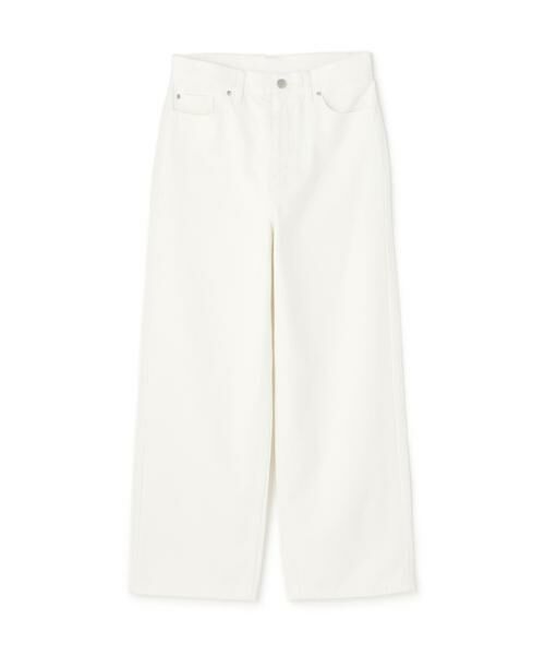 human woman/ヒューマンウーマン セミワイドホワイトデニム ホワイト SS human woman/ヒューマンウーマン セミワイドホワイトデニム ホワイト SS