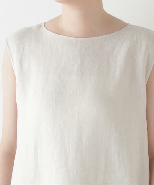 human woman / ヒューマンウーマン ワンピース | ◆リネンボートネックロングワンピース | 詳細8