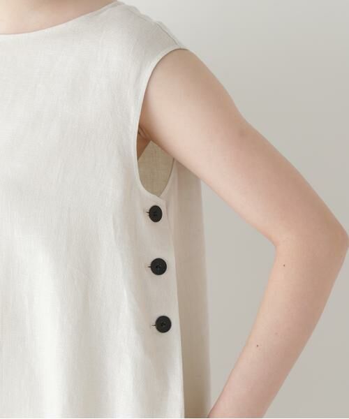 human woman / ヒューマンウーマン ワンピース | ◆リネンボートネックロングワンピース | 詳細9
