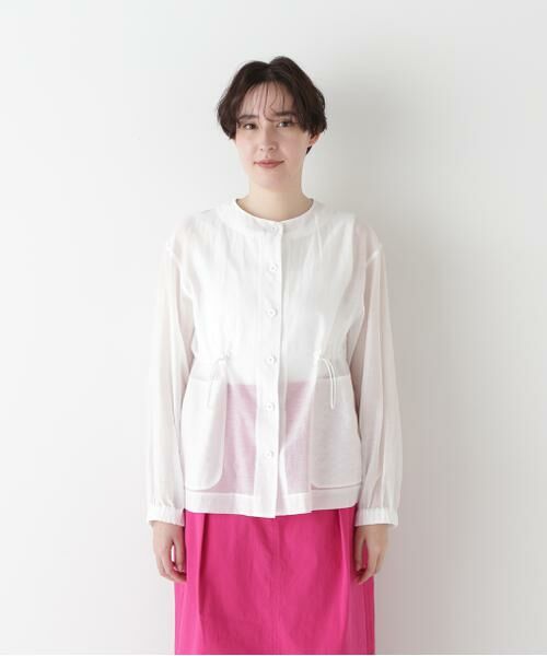 human woman / ヒューマンウーマン テーラードジャケット | ◆シアータフタユーティリティノーカラージャケット | 詳細4