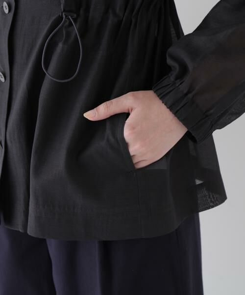 human woman / ヒューマンウーマン テーラードジャケット | ◆シアータフタユーティリティノーカラージャケット | 詳細16