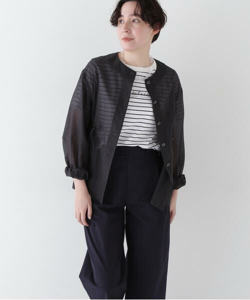 human woman / ヒューマンウーマン テーラードジャケット | ◆シアータフタユーティリティノーカラージャケット | 詳細8