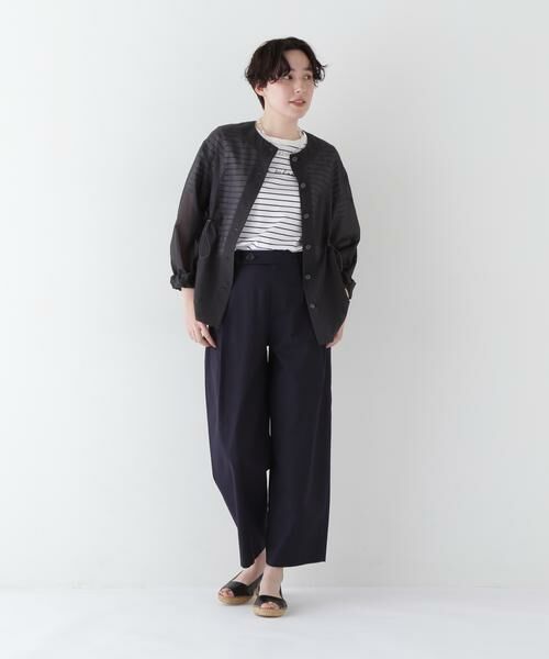 human woman / ヒューマンウーマン テーラードジャケット | ◆シアータフタユーティリティノーカラージャケット | 詳細9