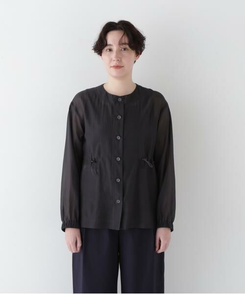 human woman / ヒューマンウーマン テーラードジャケット | ◆シアータフタユーティリティノーカラージャケット | 詳細10