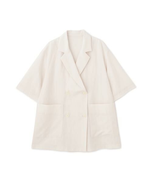 human woman / ヒューマンウーマン テーラードジャケット | ◆Ｒ／Ｃ麻ライトタッサータンブラージャケット | 詳細1