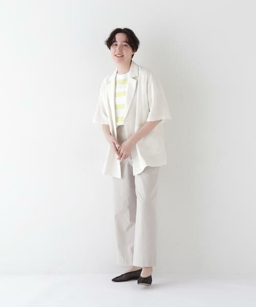 human woman / ヒューマンウーマン テーラードジャケット | ◆Ｒ／Ｃ麻ライトタッサータンブラージャケット | 詳細3