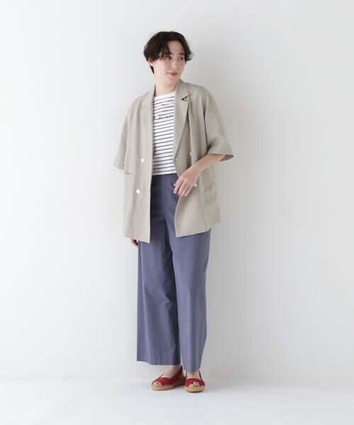 human woman / ヒューマンウーマン テーラードジャケット | ◆Ｒ／Ｃ麻ライトタッサータンブラージャケット | 詳細8